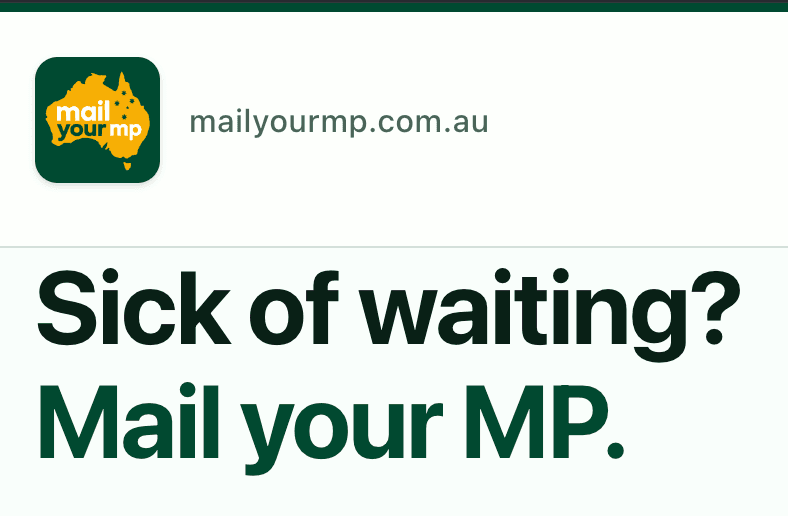 Mail Your MP Dashboard