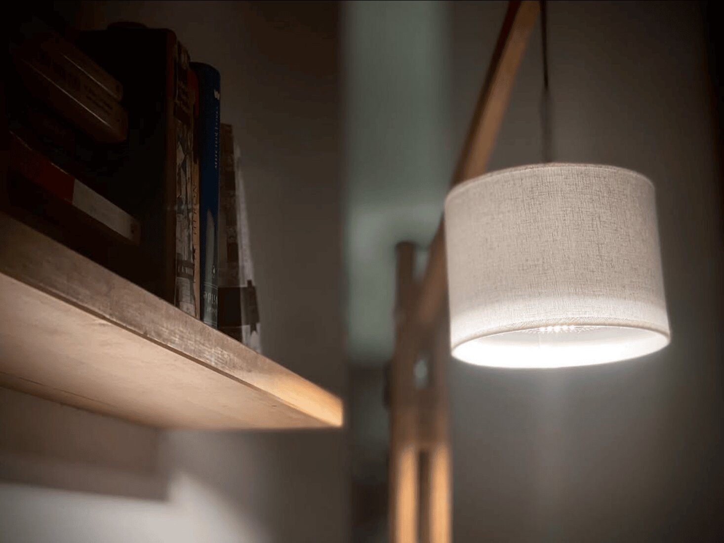 shelf and light